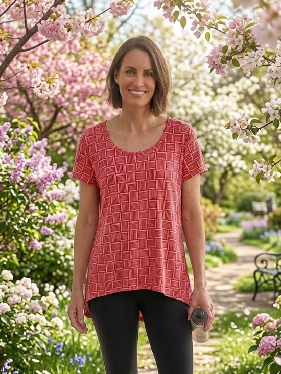 fresh produce Tops - Fresh Produce | Down Under Hi-Low Scoop Neck Luna Top | 100% Cotton | Sz L